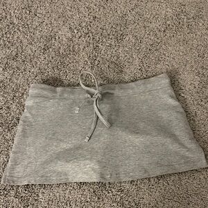 Edikted Light Gray Drawstring Mini Skirt